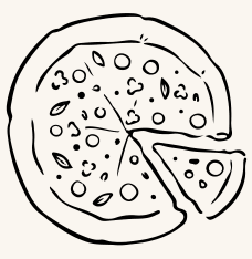 Illustrazione della pizza dal menù Frey